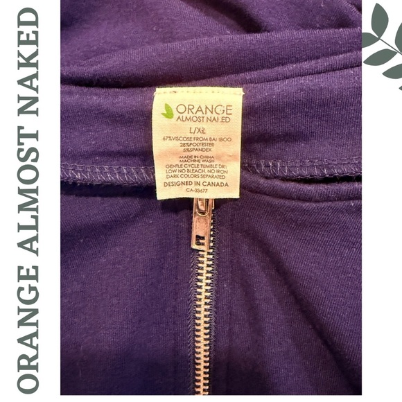 Navy Blue Casual Knit Tunic Top by Orange Almost Naked | 1/4 Zip Size L / XL - Picture 7 of 7